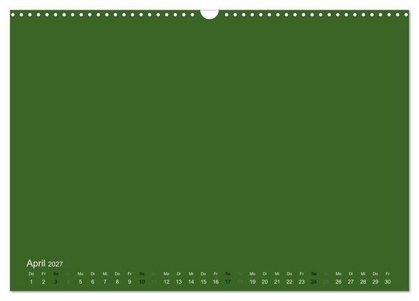 Produktbild: Bastelkalender - dunkel Gr&uuml;n (Wandkalender 2027 DIN A3 quer), CALVENDO Monatskalender