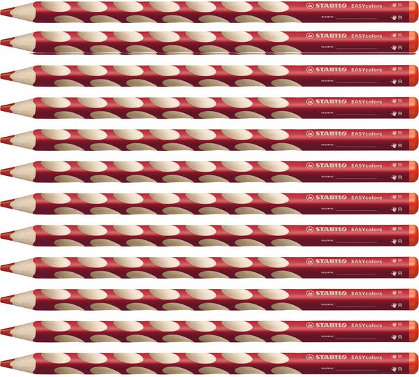 Produktbild: STABILO Ergonomischer Dreikant-Buntstift EASYcolors, f&uuml;r Rechtsh&auml;nder, rot