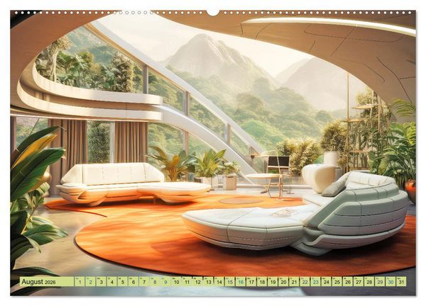 Produktbild: Futuristische moderne Behausungen (Wandkalender 2026 DIN A2 quer), CALVENDO Monatskalender