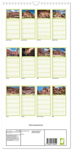 Produktbild: Familienplaner 2027 - Petra Impressionen mit 5 Spalten (Wandkalender, 21 x 45 cm) CALVENDO