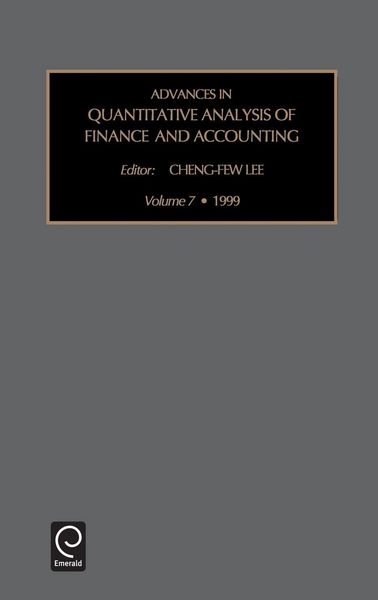 Produktbild: Advances in Quantitative Analysis of Finance and Accounting