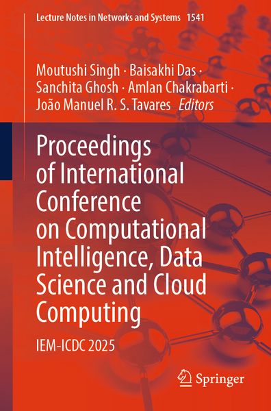 Produktbild: Proceedings of International Conference on Computational Intelligence, Data Science and Cloud Computing
