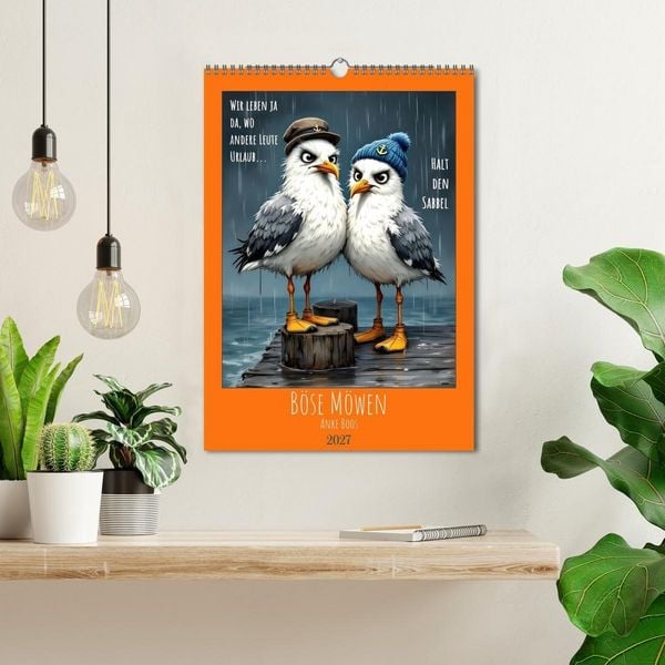 Produktbild: B&ouml;se M&ouml;wen (Wandkalender 2027 DIN A3 hoch), CALVENDO Monatskalender