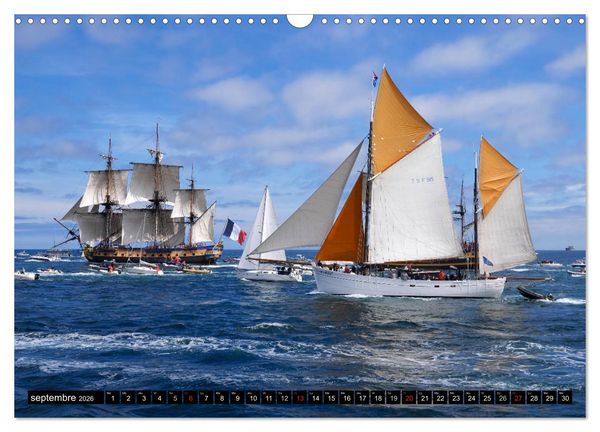 Produktbild: L'Hermione &agrave; Saint-Malo (Calendrier mural 2026 DIN A3 vertical), CALVENDO calendrier mensuel