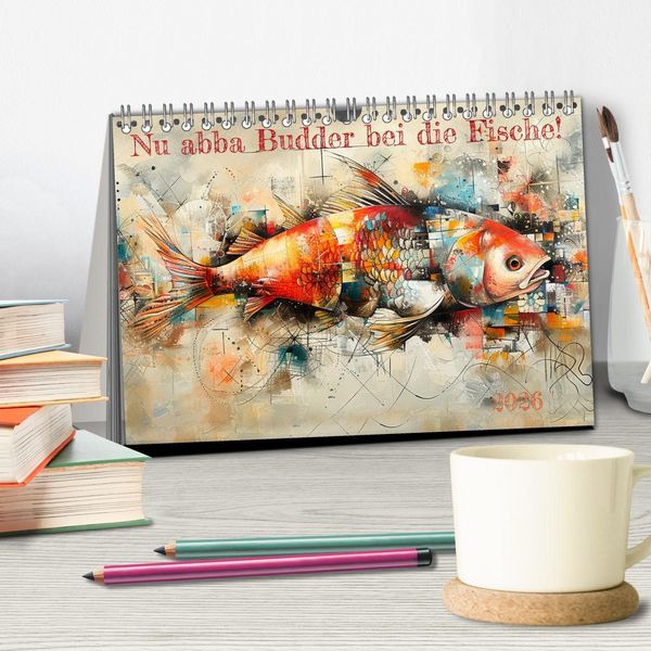 Produktbild: Nu abba Budder bei die Fische! (Tischkalender 2026 DIN A5 quer), CALVENDO Monatskalender
