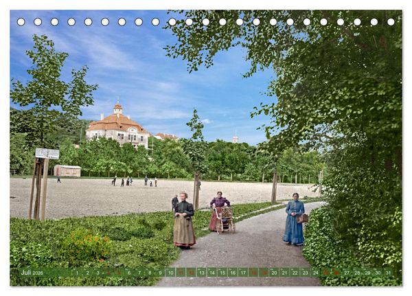 Produktbild: Historisches Aschersleben um 1900 &ndash; Kolorierte Schwarzwei&szlig;fotos (Tischkalender 2026 DIN A5 quer), CALVENDO Monatskalender