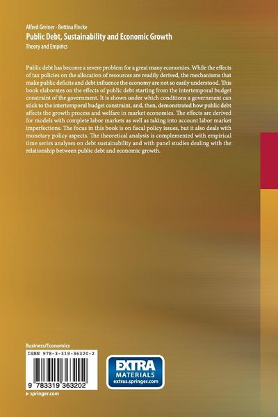 Produktbild: Public Debt, Sustainability and Economic Growth