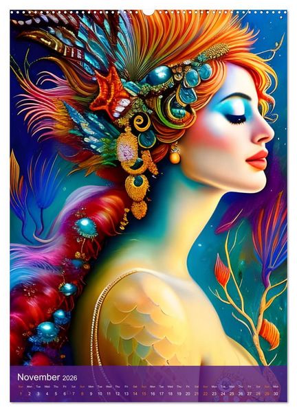 Produktbild: Prismatic Visions (High Quality Premium Wall Calendar 2026 DIN A2 portrait),CALVENDO 12 Month Wall Calendar