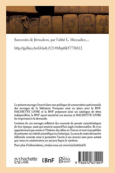 Produktbild: Souvenirs de J&eacute;rusalem