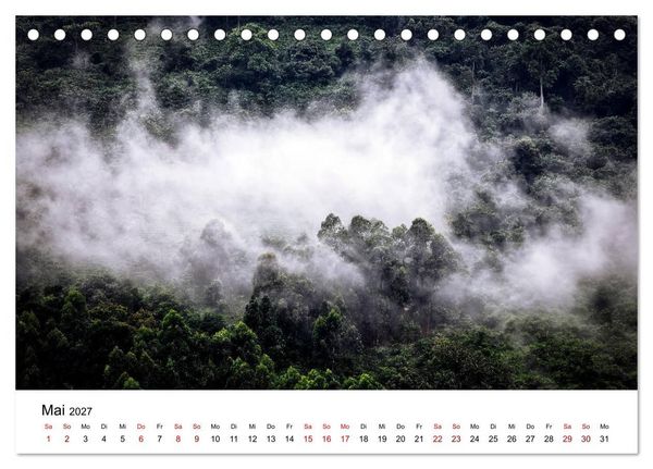 Produktbild: UGANDA - Berggorillas & Chimps (Tischkalender 2027 DIN A5 quer), CALVENDO Monatskalender