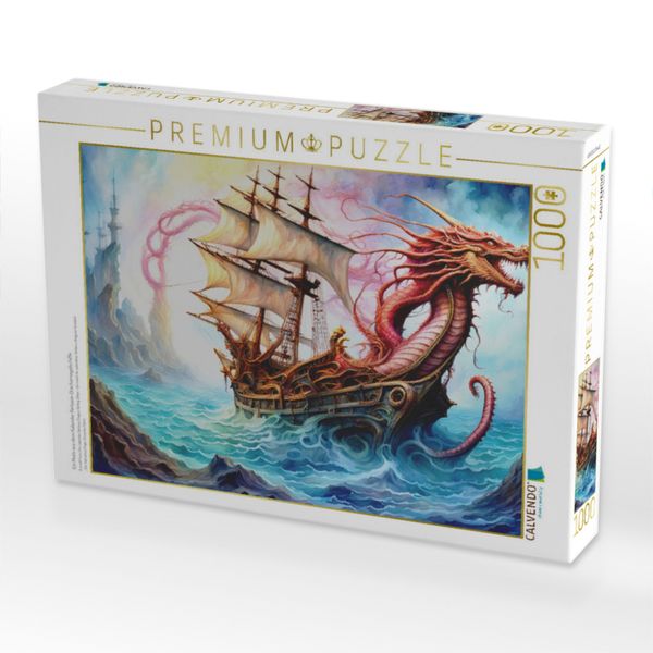 Produktbild: CALVENDO Puzzle Ein Motiv aus dem Kalender Fantasie-Drachensegelschiffe | 1000 Teile Lege-Gr&ouml;&szlig;e 64x48cm Foto-Puzzle f&uuml;r gl&uuml;ckliche Stunden