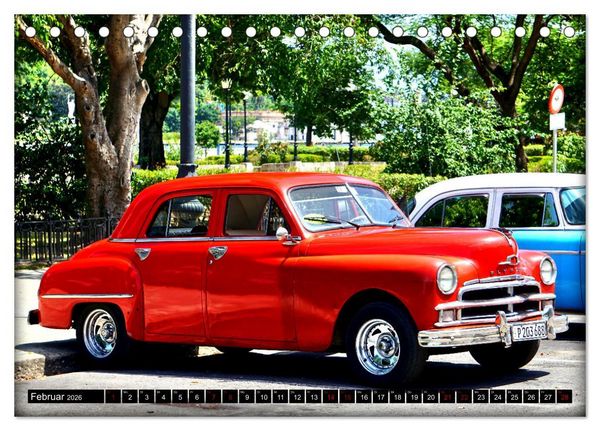 Produktbild: PLYMOUTH '50 - Ein US-Oldtimer in Havanna (Tischkalender 2026 DIN A5 quer), CALVENDO Monatskalender