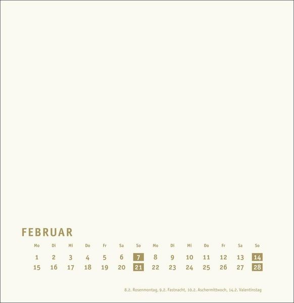 Produktbild: Premium-Bastelkalender gold gro&szlig; 2027