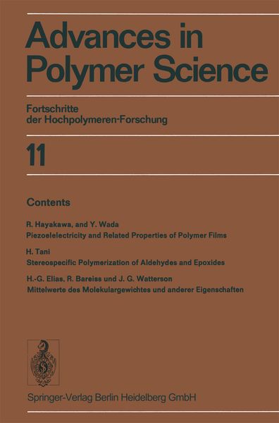Produktbild: Advances in Polymer Science