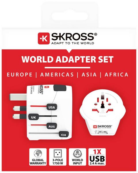 Produktbild: Skross 1.302539 Reiseadapter Pro World & USB