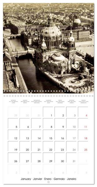 Produktbild: Bons baisers de Berlin : Cartes postales historiques de la ville (Calendrier mural carr&eacute; 2026 30x30 cm) Calendrier double avec une page pour vos prises de notes