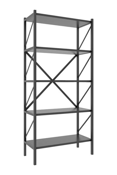Produktbild: Holz Metall Stand Regal B&uuml;ro B&uuml;cher Insasi 5fach