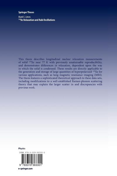 Produktbild: 129 Xe Relaxation and Rabi Oscillations
