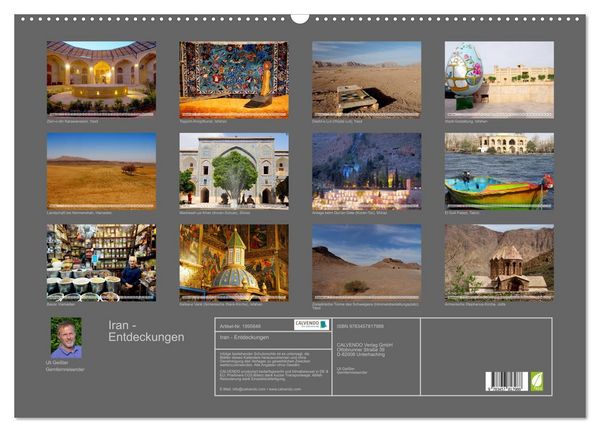 Produktbild: Iran - Entdeckungen (Wandkalender 2026 DIN A2 quer), CALVENDO Monatskalender