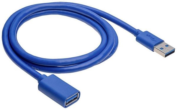 Produktbild: Akyga USB-Kabel USB-A Stecker, USB-A Buchse 1.00m Schwarz AK-USB-28