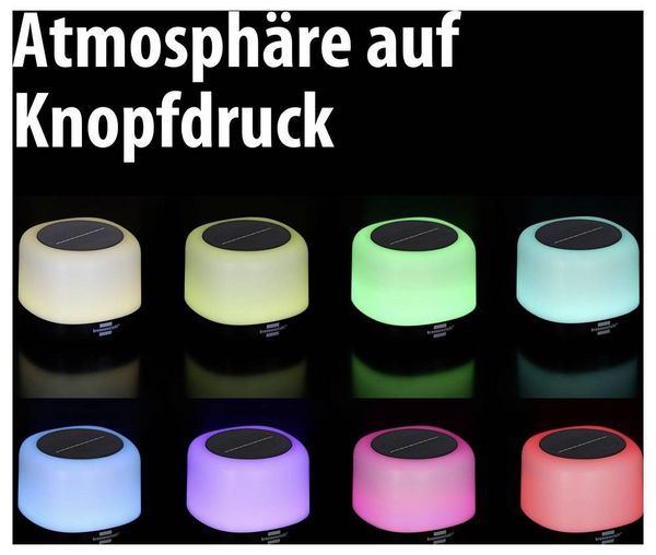 Produktbild: Brennenstuhl 1173740009 RGB GL 100 ASR LED Camping-Leuchte 340 lm akkubetrieben, solarbetrieben 0.41 kg Schwarz
