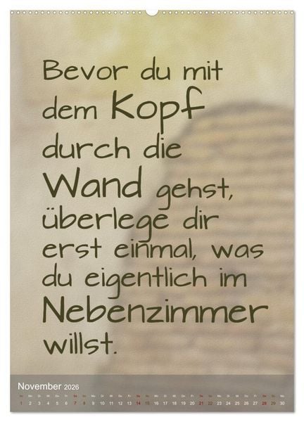 Produktbild: Heute ist ein guter Tag (Wandkalender 2026 DIN A2 hoch), CALVENDO Monatskalender