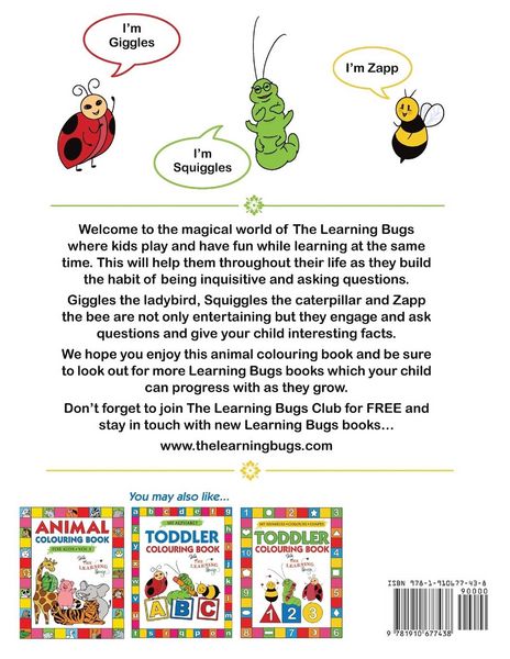 Produktbild: Animal Colouring Book for Kids with The Learning Bugs Vol.2