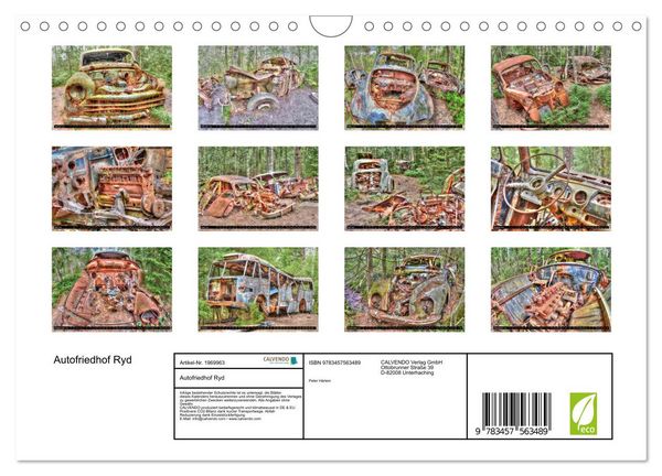 Produktbild: Autofriedhof Ryd (Wandkalender 2026 DIN A4 quer), CALVENDO Monatskalender