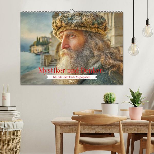 Produktbild: Mystiker und Denker - Bekannte Gesichter der Vergangenheit (Wandkalender 2026 DIN A2 quer), CALVENDO Monatskalender