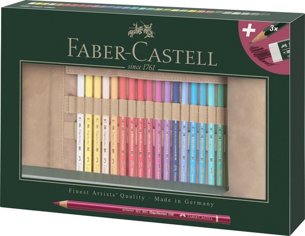 Produktbild: Faber-Castell K&uuml;nstlerfarbstifte Polychromos, 30er Stifterolle