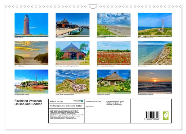 Produktbild: Fischland zwischen Ostsee und Bodden (Wandkalender 2026 DIN A3 quer), CALVENDO Monatskalender