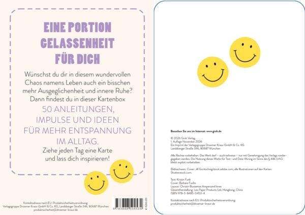 Produktbild: Impulskarten: Less stress &ndash; 50 Impulse f&uuml;r mehr Entspannung und Gelassenheit
