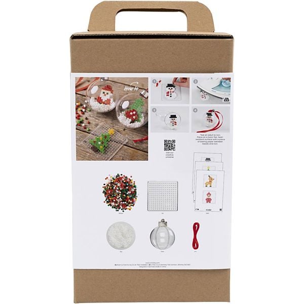 Produktbild: Creativ Company DIY Sets Fuse Beads Kreativ Set Weihnachtskugeln, Perlen, Kreativ Box
