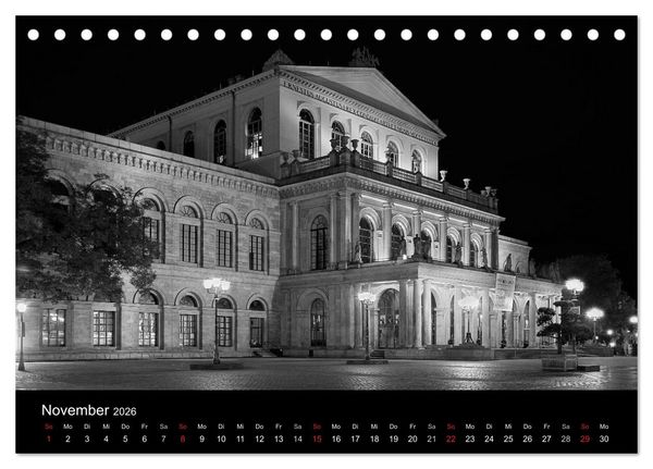 Produktbild: Hannover Monochrome Impressionen (Tischkalender 2026 DIN A5 quer), CALVENDO Monatskalender