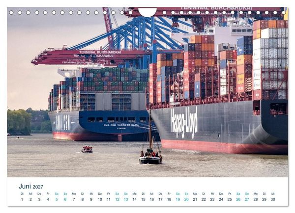 Produktbild: Schiffe gucken im Hamburger Hafen (Wandkalender 2027 DIN A4 quer), CALVENDO Monatskalender