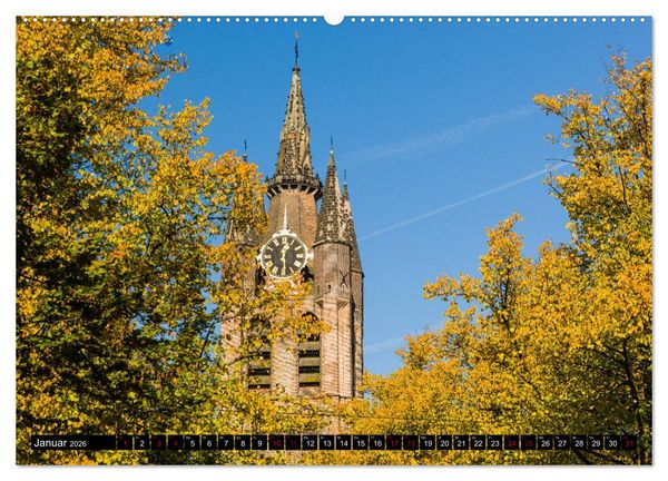 Produktbild: Zauberhaftes Delft - Perle der Niederlande (hochwertiger Premium Wandkalender 2026 DIN A2 quer), Kunstdruck in Hochglanz