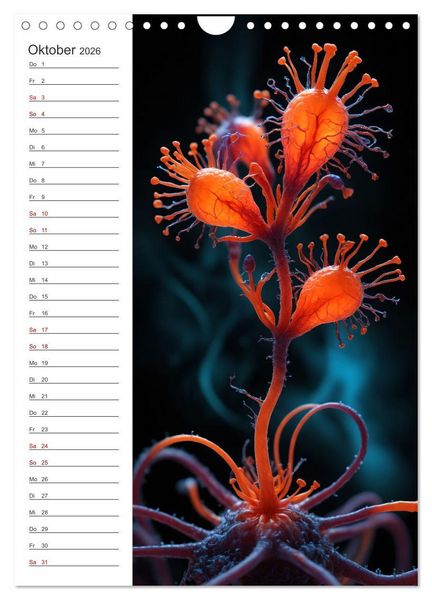 Produktbild: Leuchtende Mikroflora (Wandkalender 2026 DIN A4 hoch), CALVENDO Monatskalender