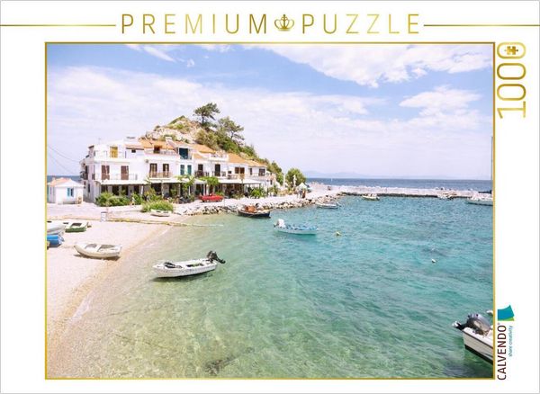 Produktbild: CALVENDO Puzzle Fischerboote im Hafen von Kokkari | 1000 Teile Lege-Gr&ouml;&szlig;e 64x48cm Foto-Puzzle f&uuml;r gl&uuml;ckliche Stunden