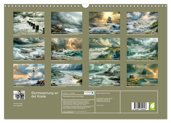 Produktbild: Sturmwarnung an der K&uuml;ste (Wandkalender 2026 DIN A3 quer), CALVENDO Monatskalender