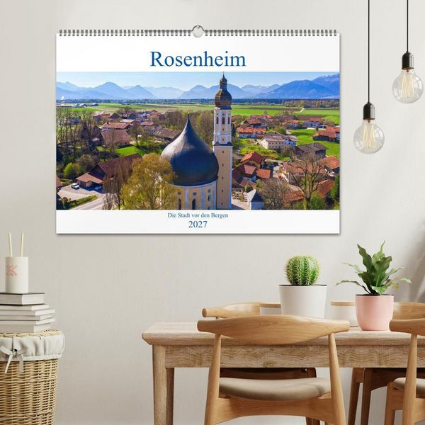 Produktbild: Rosenheim - Die Stadt vor den Bergen (Wandkalender 2027 DIN A2 quer), CALVENDO Monatskalender