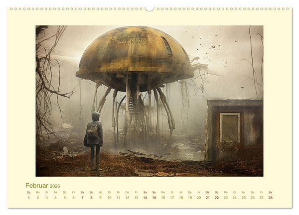 Produktbild: Surreale Alienwelt (hochwertiger Premium Wandkalender 2026 DIN A2 quer), Kunstdruck in Hochglanz
