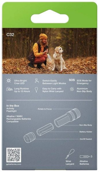 Produktbild: GP Discovery GPDISFLC32BK874 LED Taschenlampe batteriebetrieben 300lm 15h 120.5g