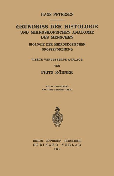 Produktbild: Grundriss der Histologie und Mikroskopischen Anatomie des Menschen
