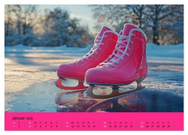Produktbild: Kalender in PINK (Wandkalender 2026 DIN A4 quer), CALVENDO Monatskalender