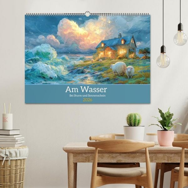 Produktbild: Am Wasser - Bei Sturm und Sonnenschein (Wandkalender 2026 DIN A2 quer), CALVENDO Monatskalender