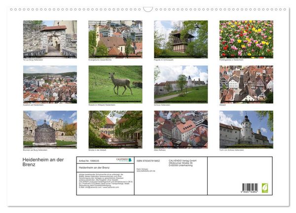 Produktbild: Heidenheim an der Brenz (Wandkalender 2026 DIN A2 quer), CALVENDO Monatskalender