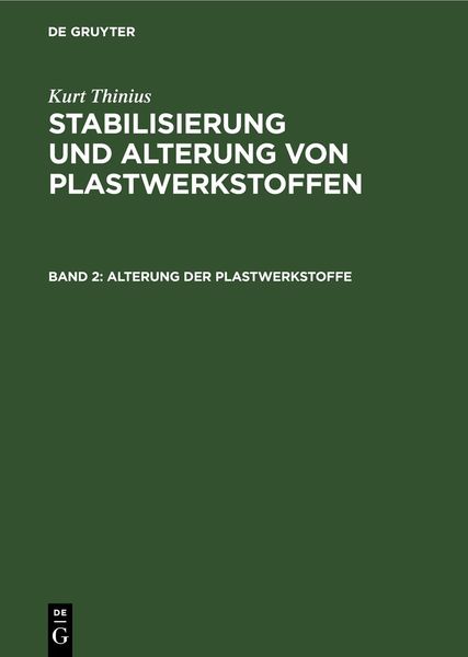 Produktbild: Alterung der Plastwerkstoffe