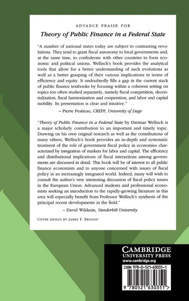 Produktbild: Theory of Public Finance in a Federal State