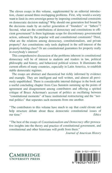 Produktbild: Constitutionalism and Democracy