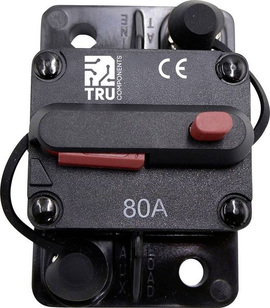 Produktbild: TRU COMPONENTS TC-13596596 Sicherungsautomat 80A Schwarz 1St.